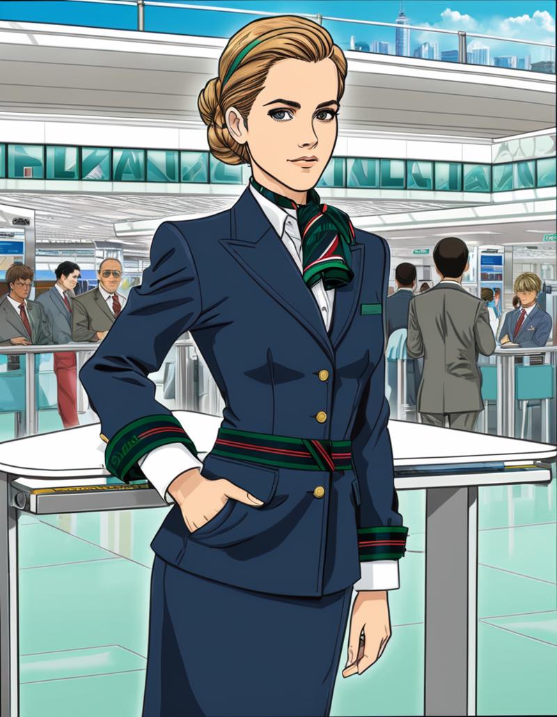 02829-3135434994-80s early 90s aesthetic anime, (upper body portrait shot of emma watson wearing  alitalia_woman_jacket, alitalia_woman_skirt, al.png